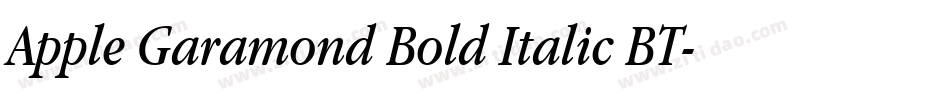 Apple Garamond Bold Italic BT字体转换